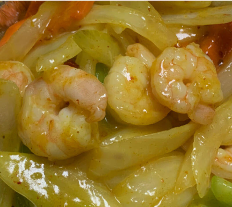 (Spicy) Curry Shrimp w. Onion