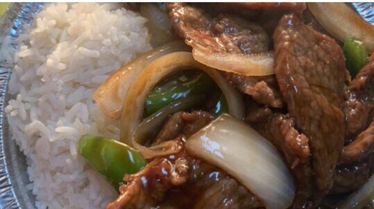 S10. Teriyaki Beef Bowl w.  White Rice