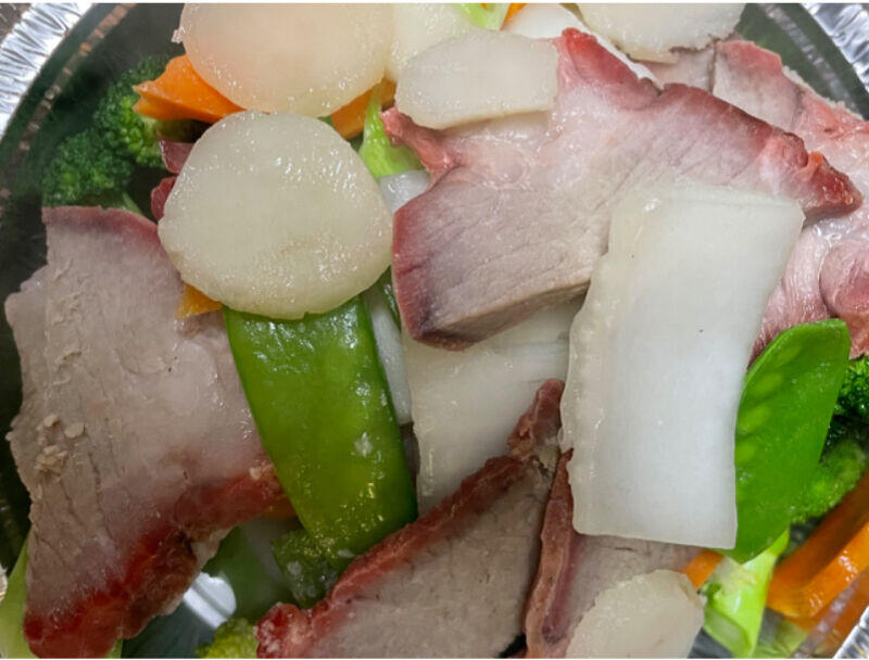 H 3. Pork w. Mixed Vegetable